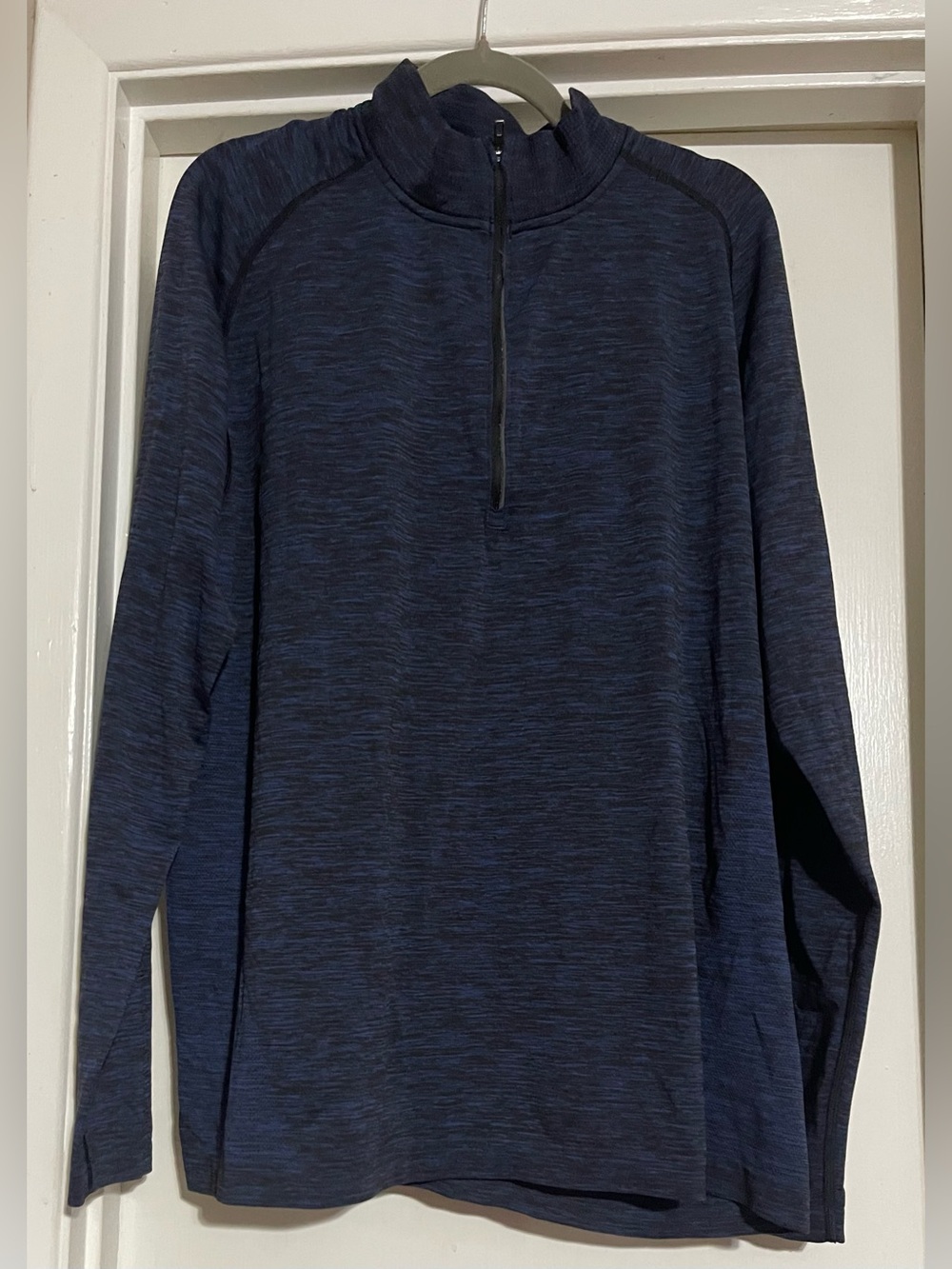 Lululemon Metal Vent Tech 1/2 Zip Long Sleeve Blue/Black Men's Size XXL Shirt